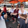 Four women in a water taxi