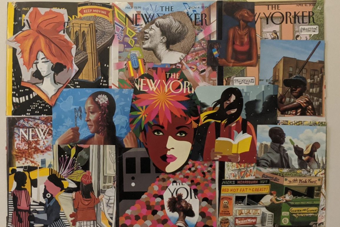 Collage of New Yorker art pieces