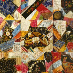 colorful silk patchwork quilt