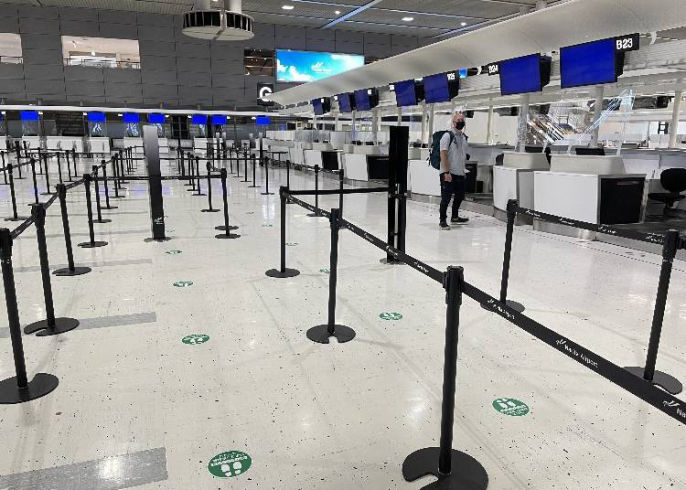 Empty airport